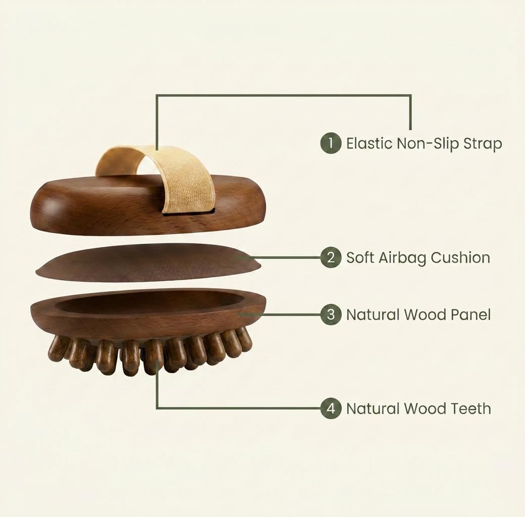 HomeyVenture Wooden Massage Brush