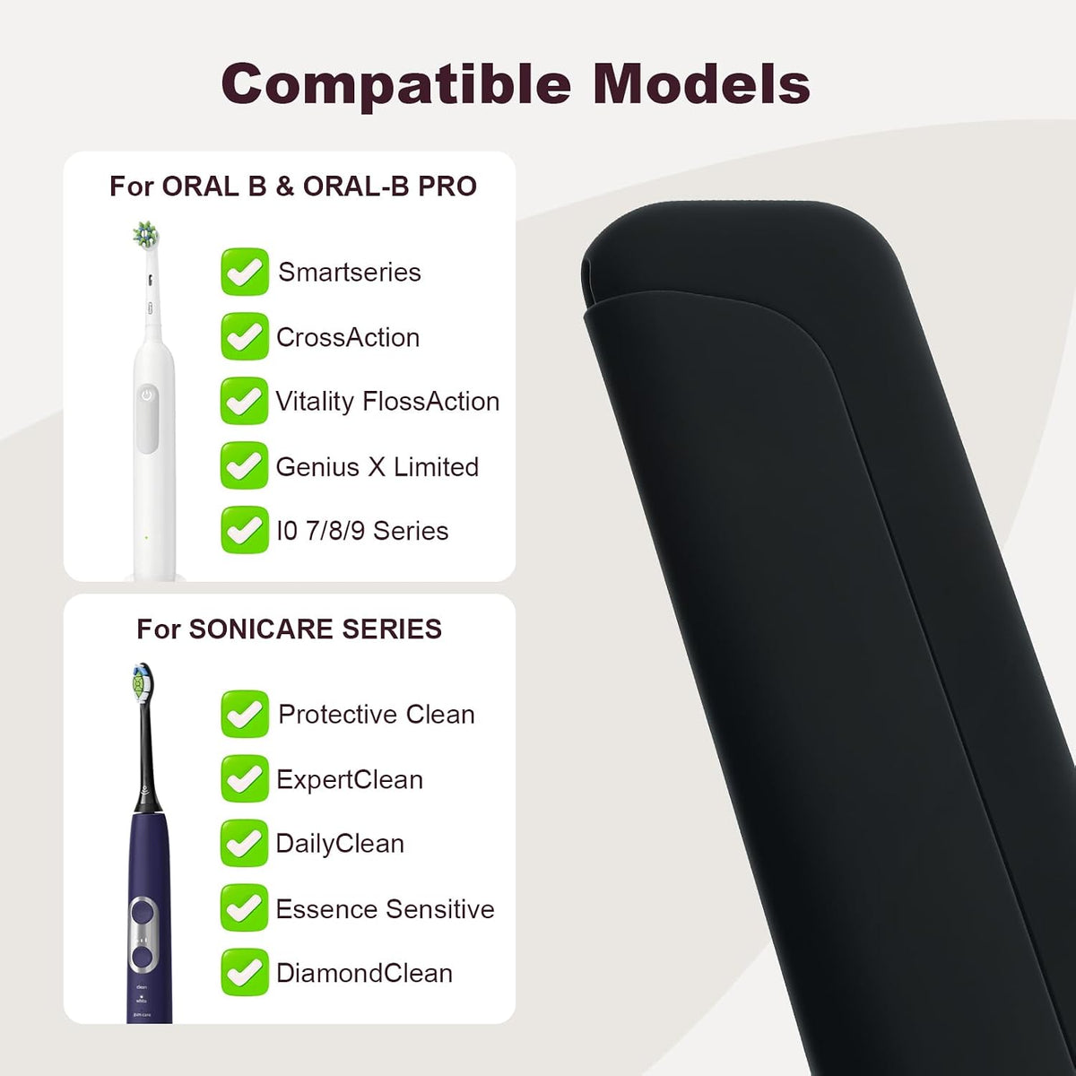 NECANCE Silicone Toothbrush Travel Case