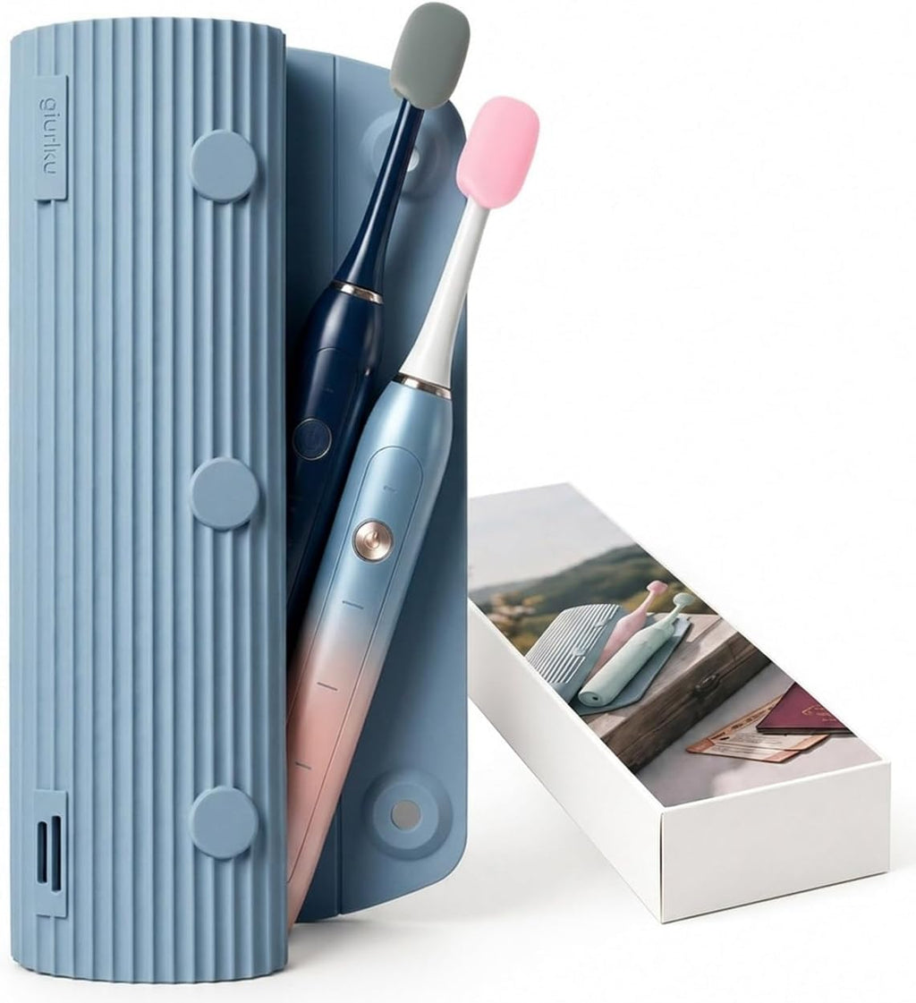 GIURKUU Silicone Toothbrush Travel Case
