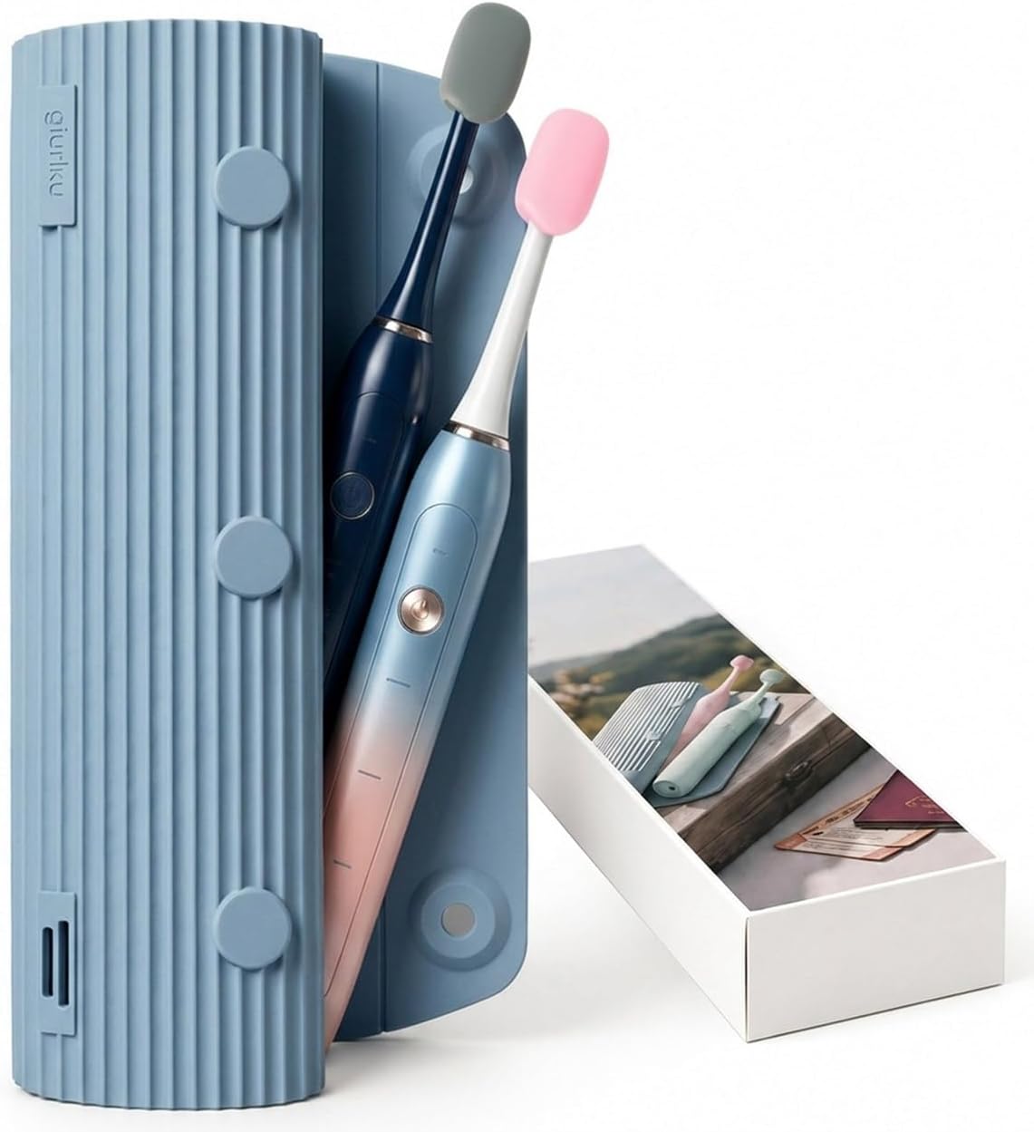 GIURKUU Silicone Toothbrush Travel Case
