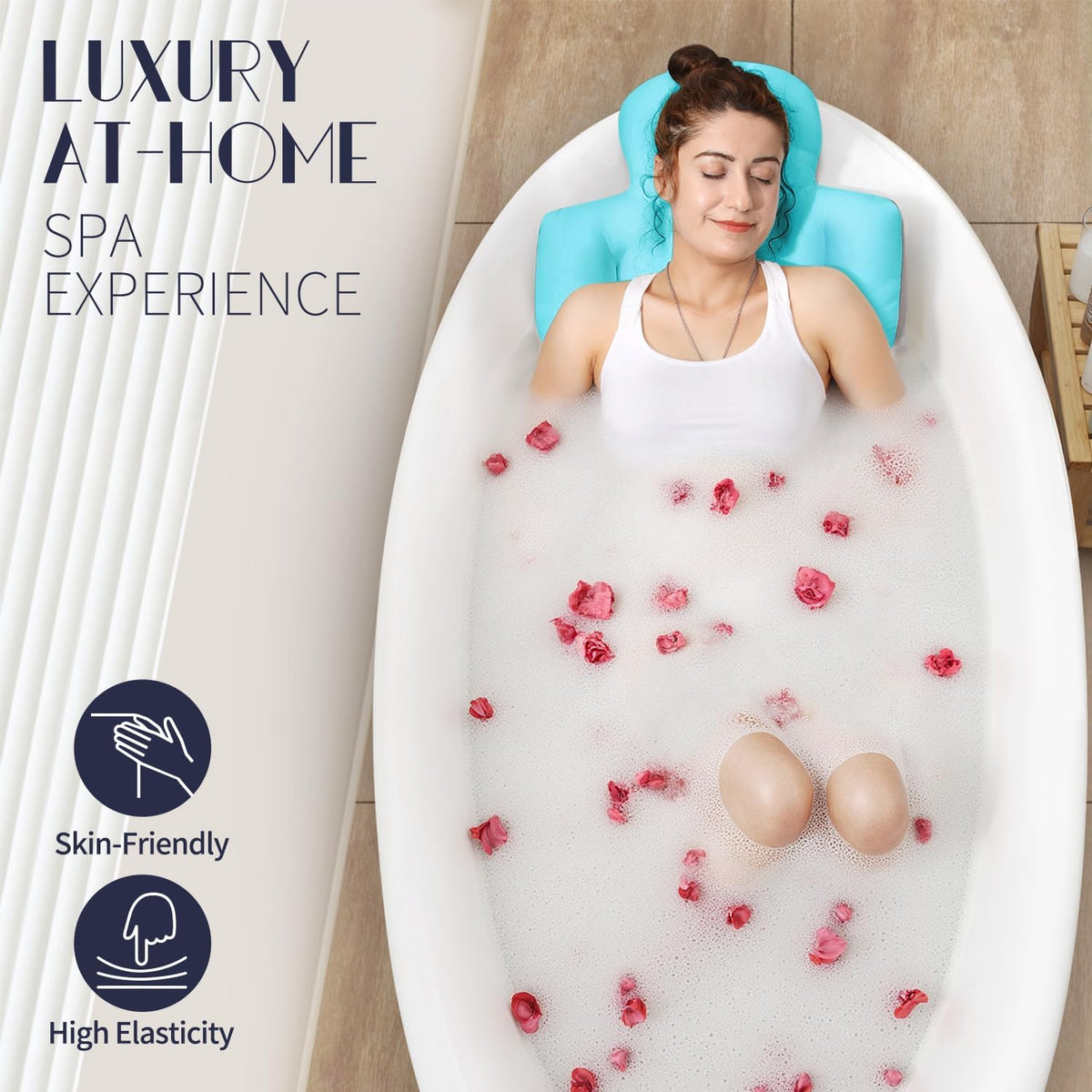 VOXOR Ocean Blue Full-Body Bath Pillow