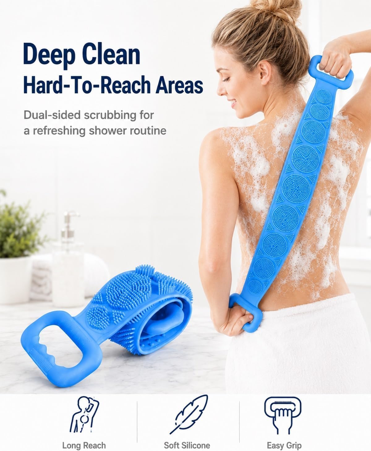 phiorine Silicone Body Scrubber Belt
