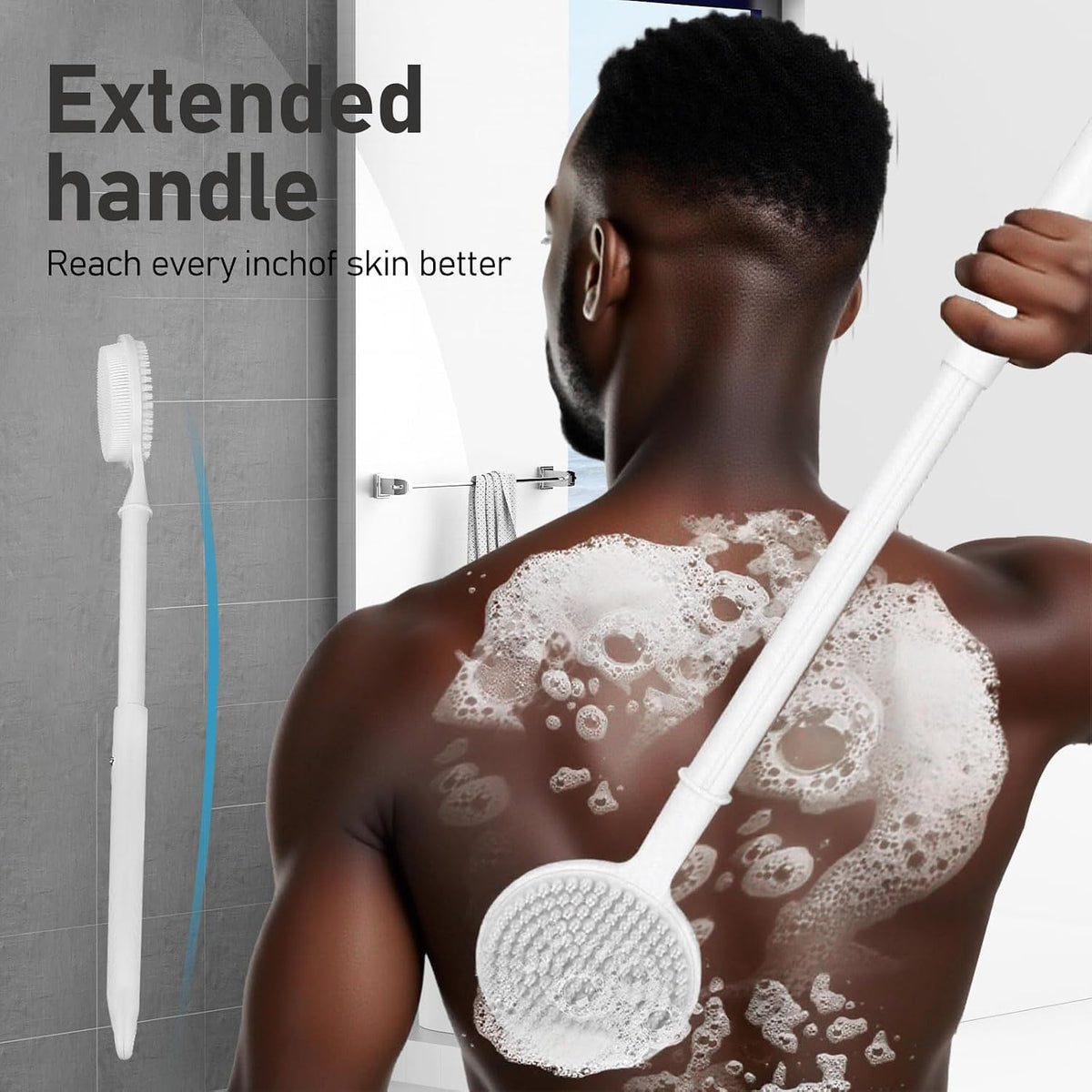 OZNER Silicone Back Scrubber