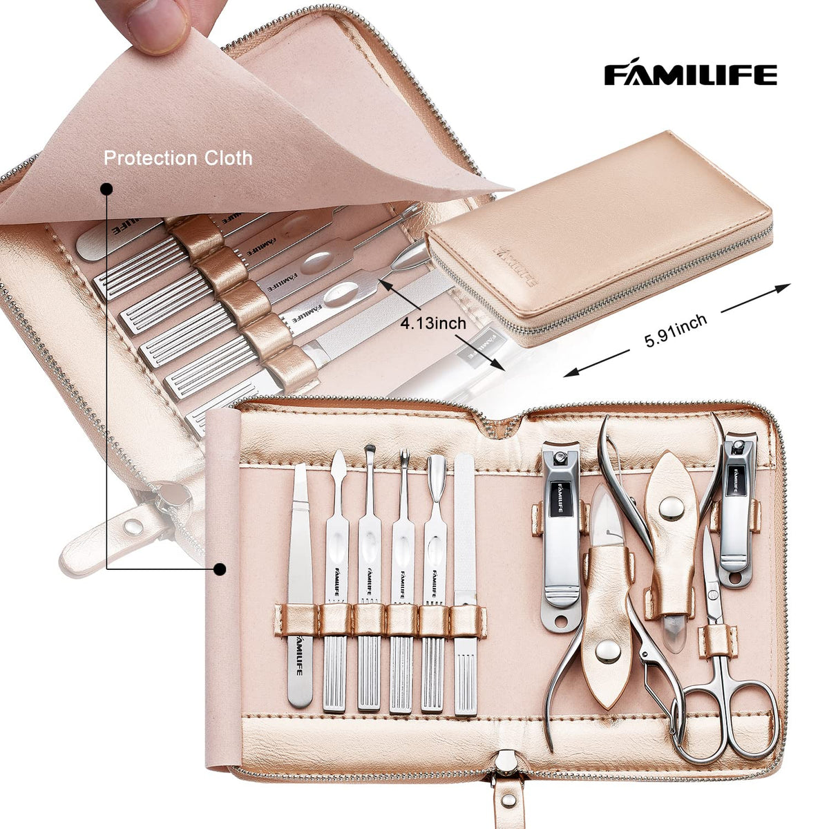 FAMILIFE Stainless Steel Manicure Kit