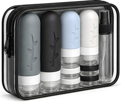 DEPOZA Travel Toiletry Bottle Set with Clear Bag